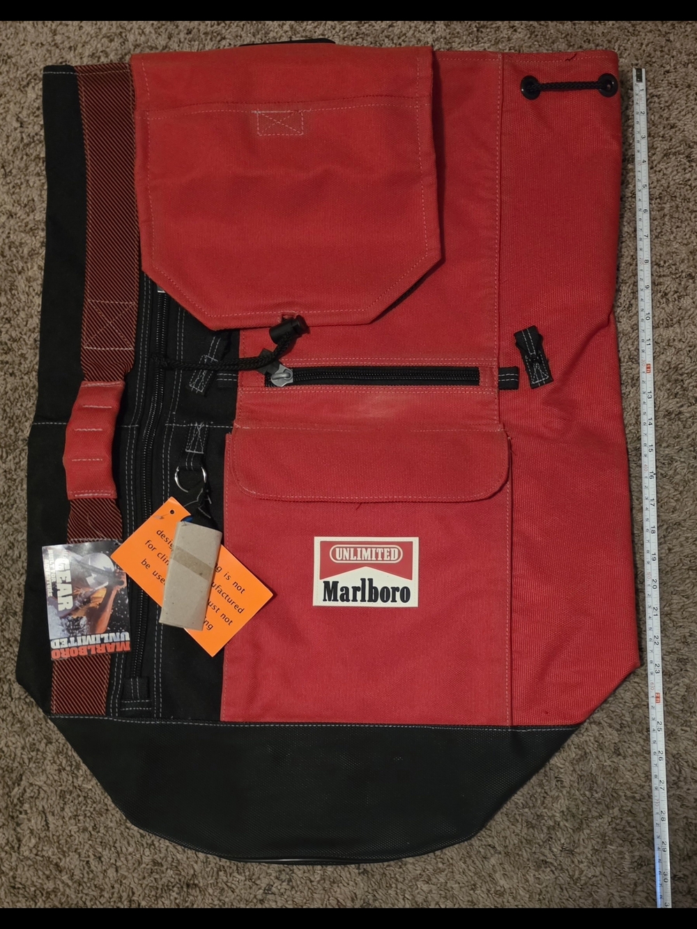 Vintage Marlboro Unlimited Red and Black Men's Tote Bag NWT